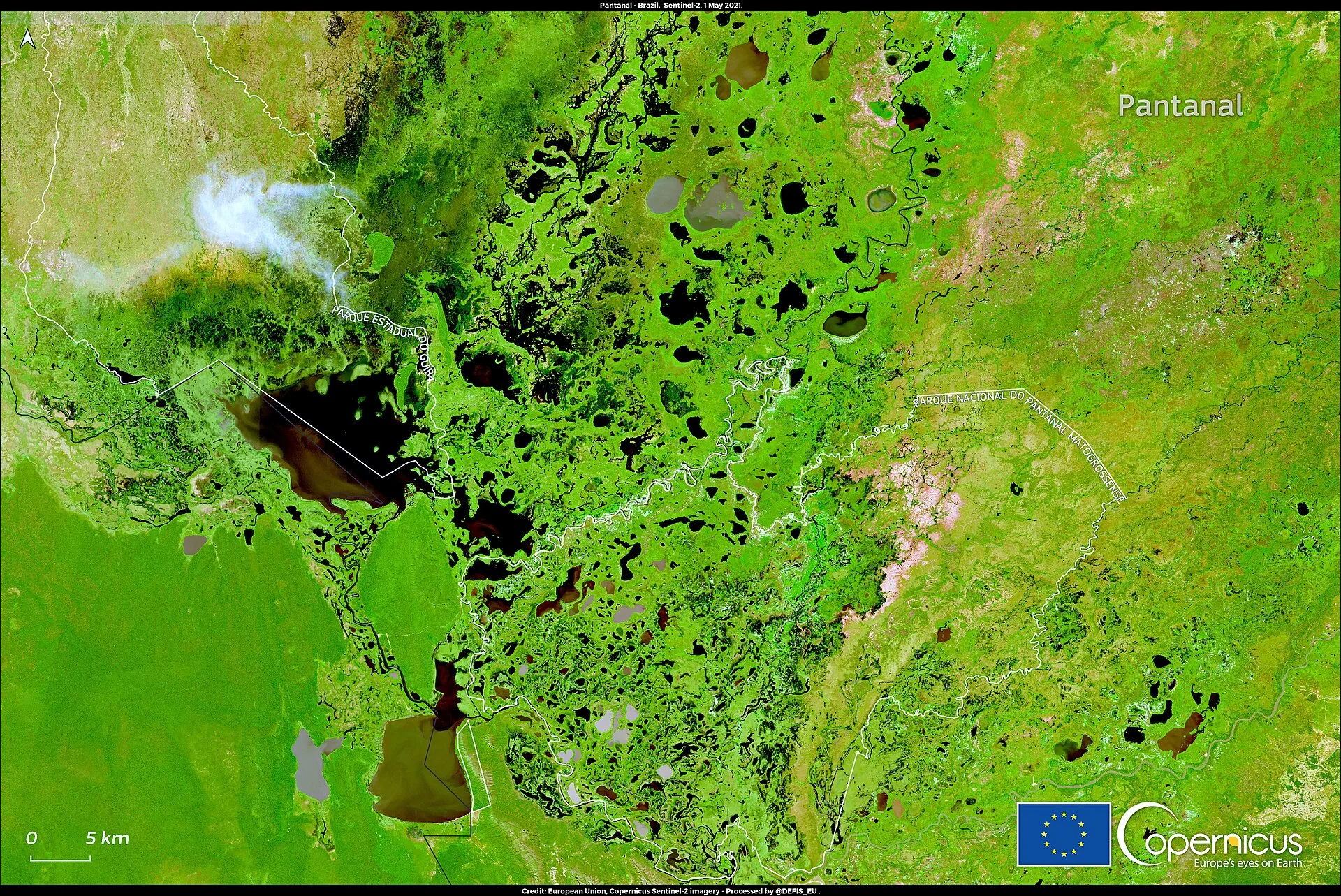 the Pantanal wetlands in central-west Brazil.