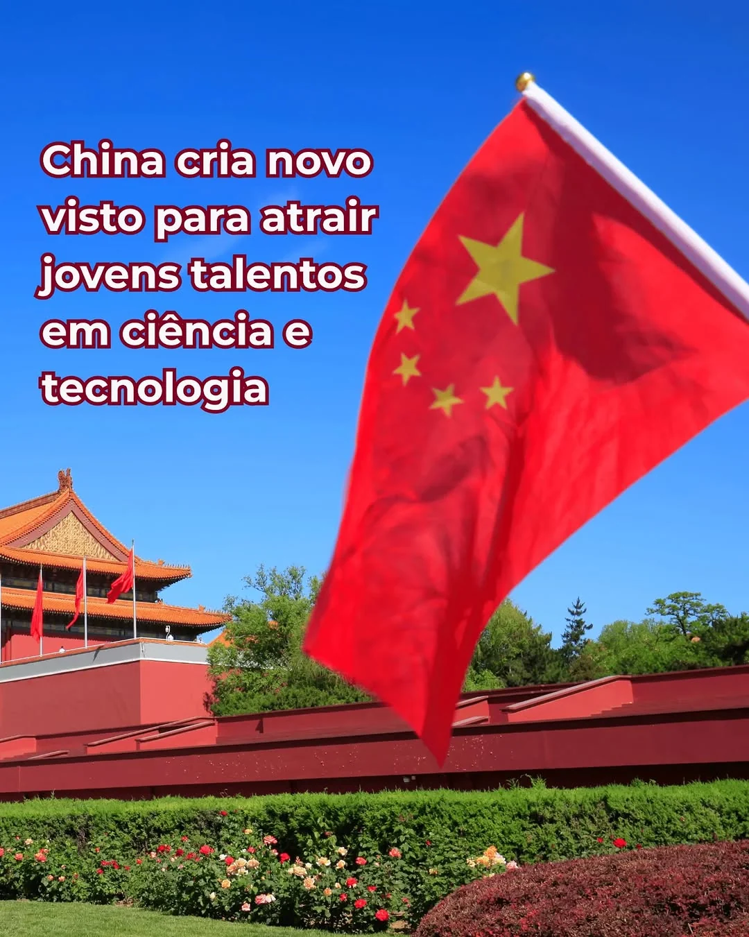 A China anunciou o lançamento do visto K, destinado especialmente a jovens profissionais das áreas de ciência, tecnologia, engenharia e matemática (STEM)