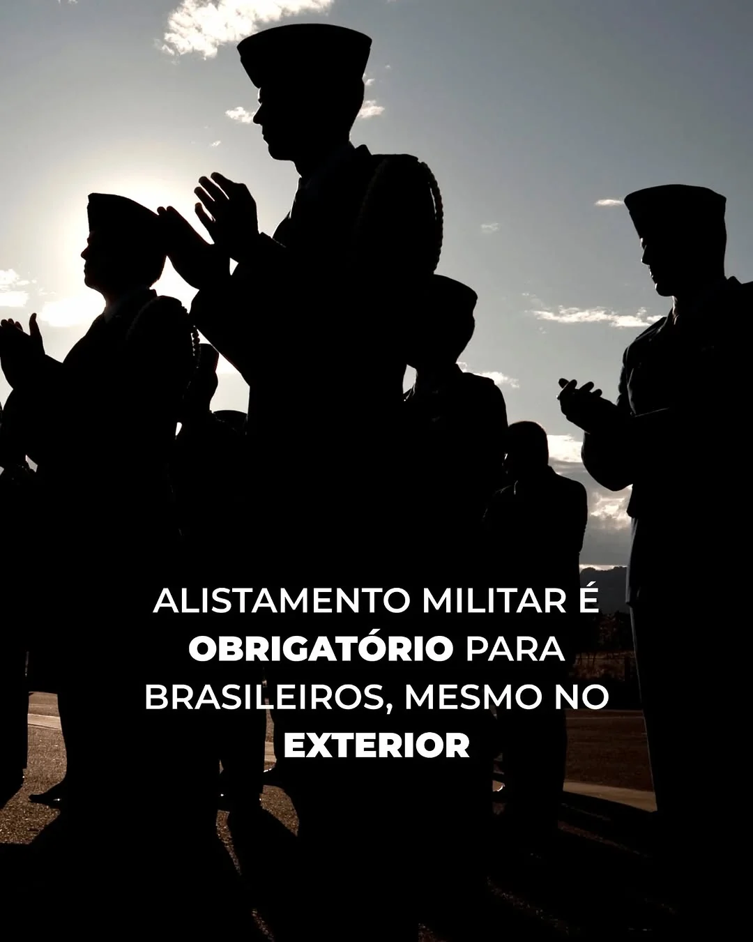 O alistamento militar é obrigatório para brasileiros, mesmo no exterior Mesmo morando fora