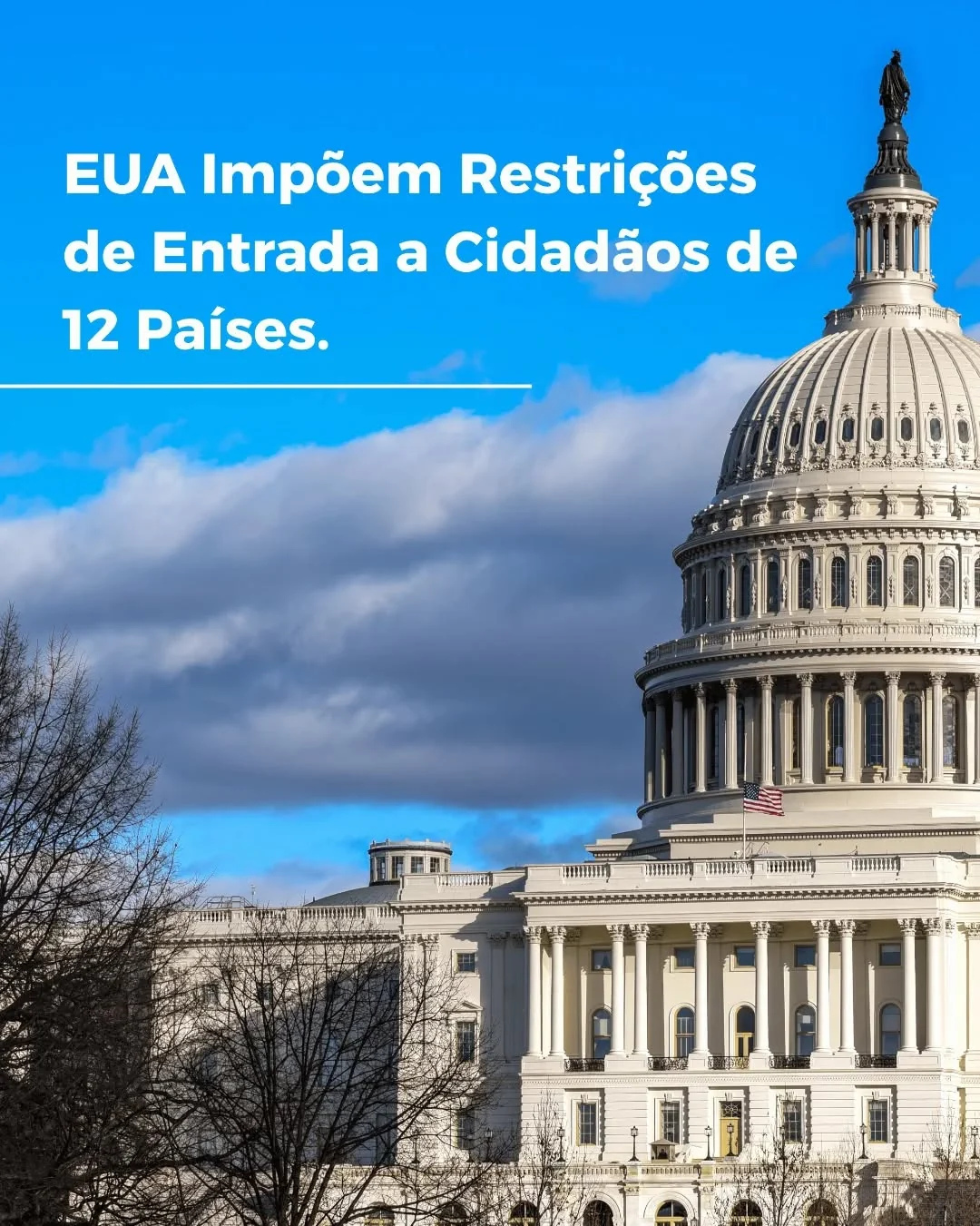 EUA impõem novas restrições de vistos a 12 países Desde 9 de junho de 2025, um executivo