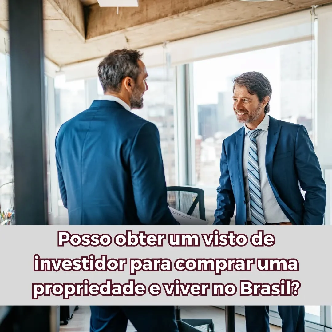 Se um investidor, pessoa física, está em busca de oportunidades e para poder residir