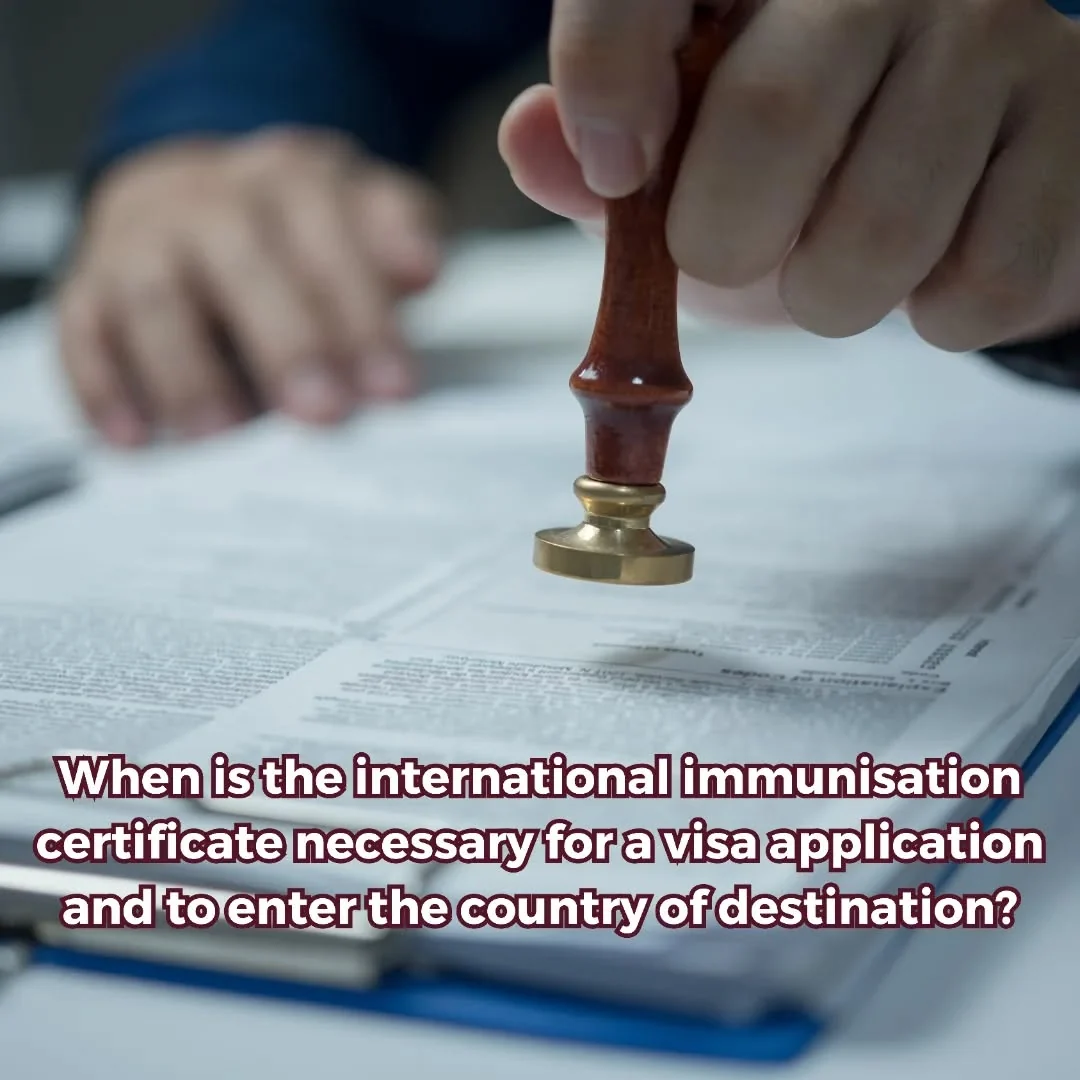 O certificado internacional de imunização é necessário para indivíduos que solicitam um