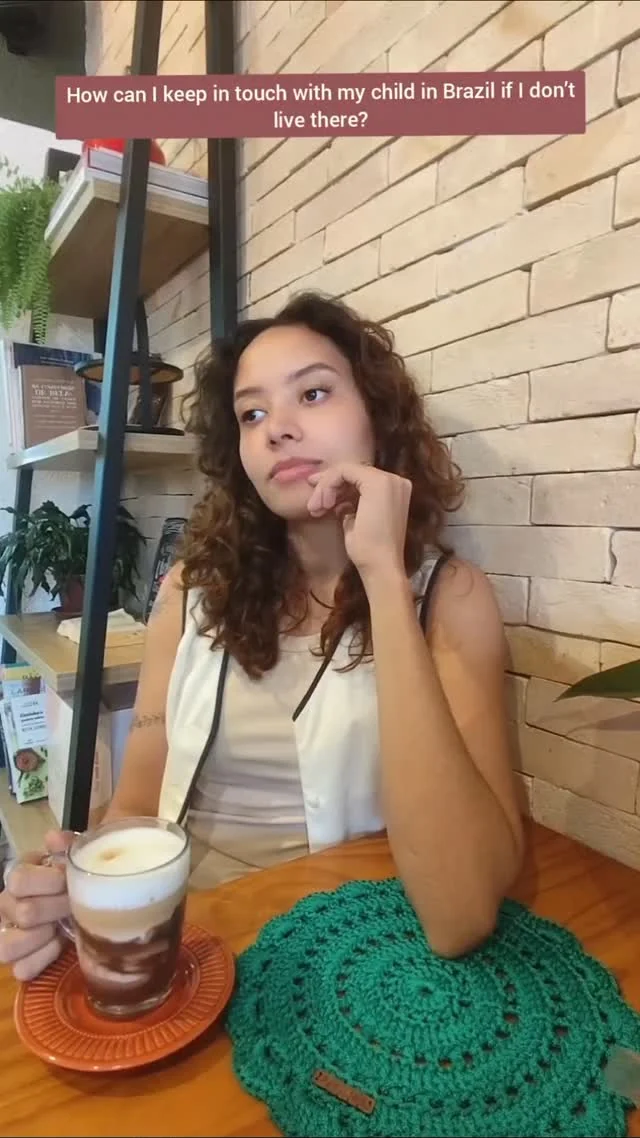 Como posso manter contato com meu filho no Brasil se não moro lá?