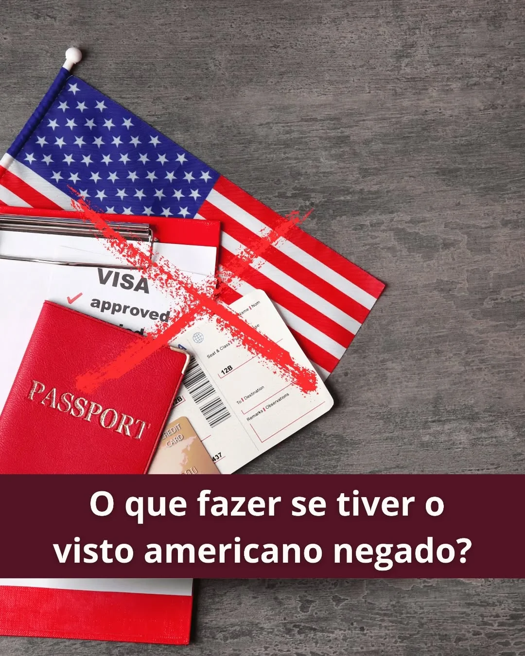 Caso seu visto americano seja negado, a primeira ação recomendada é procurar um