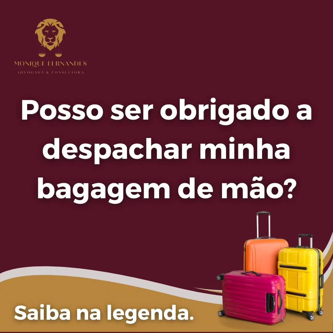 Todos os passageiros têm o direito de levar consigo bagagem de mão e itens pessoais