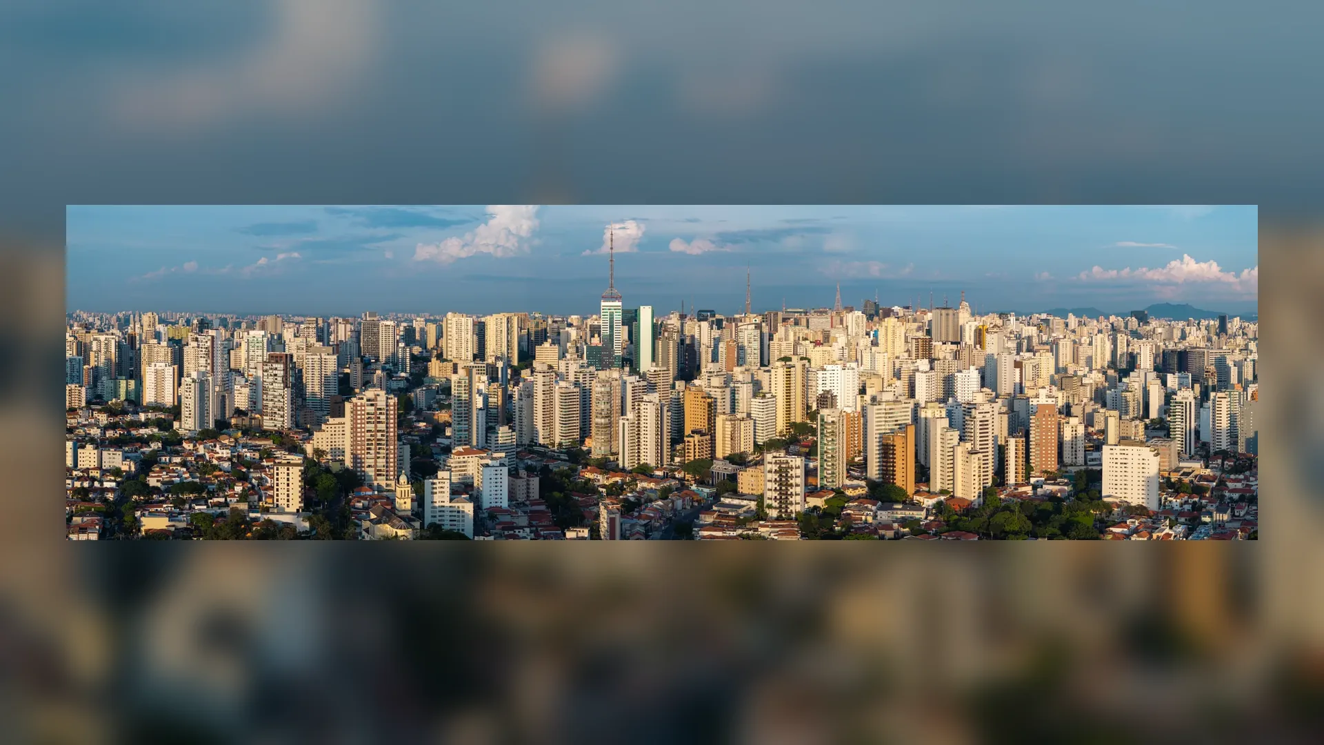Sao Paulo skyline in Brazil.