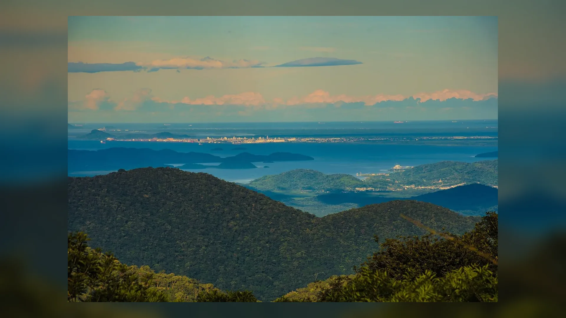 Horizonte de Porto Alegre no Brasil.