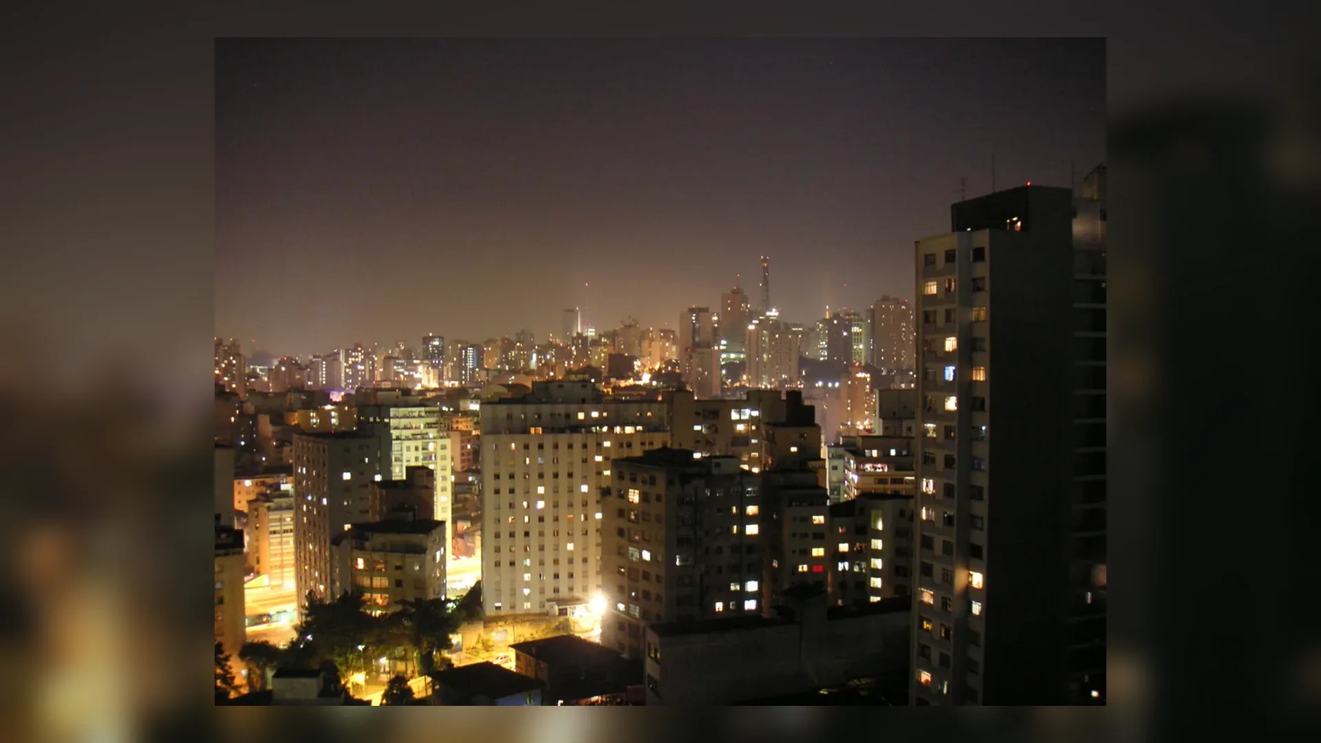 Horizonte de São Paulo no Brasil.