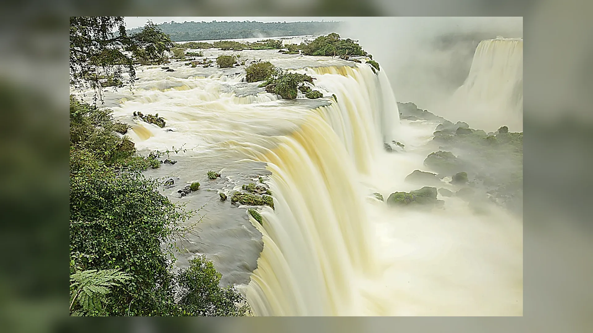 Iguazu Falls on the Brazilian side in Brazil.